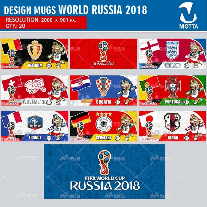 DESIGNS TO SUBLIMATE MUG FIFA WORLD RUSSIA 2018