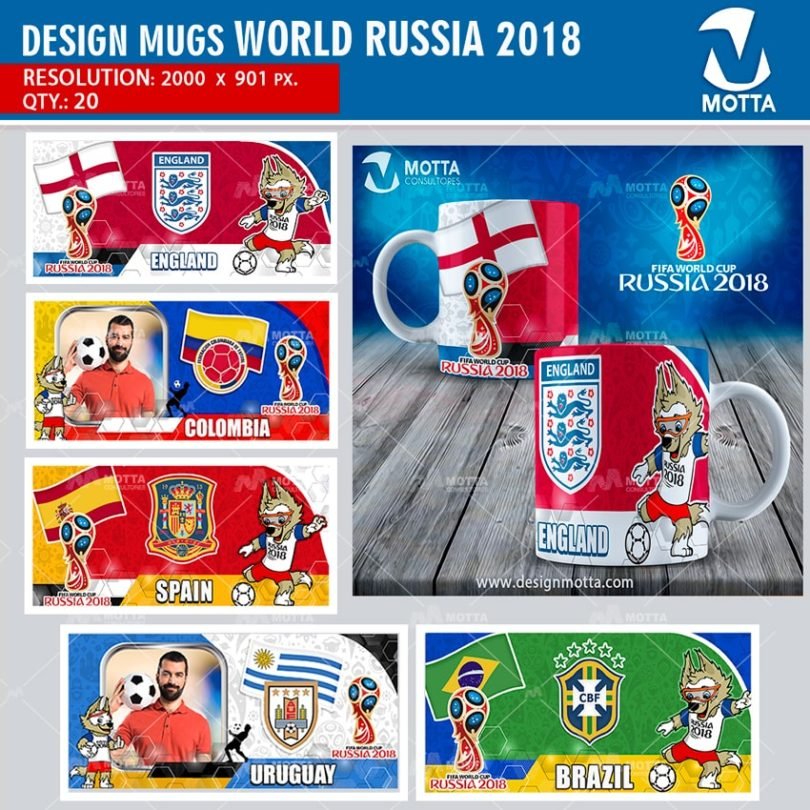 DESIGNS TO SUBLIMATE MUG FIFA WORLD RUSSIA 2018