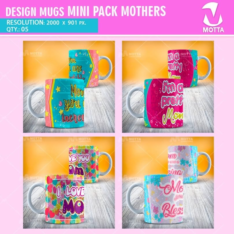 DESIGNS FOR SUBLIMATION MUGS MINI PACK MOTHERS