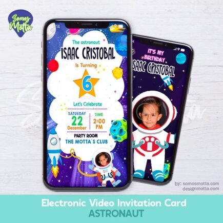 Electronic Video Card Invitation astronaut