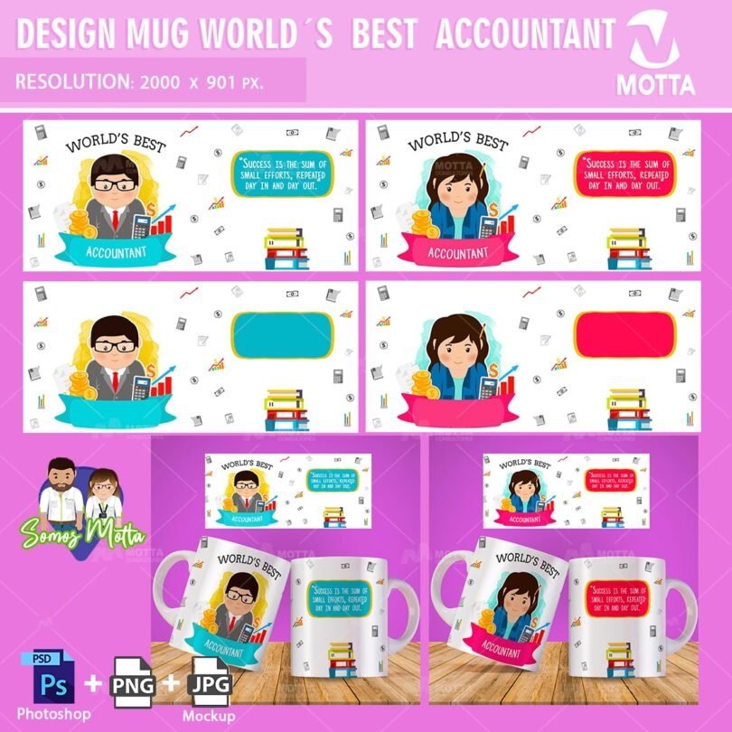 MUG SUBLIMATION TEMPLATE WORLD'S BEST ACCOUNTANT